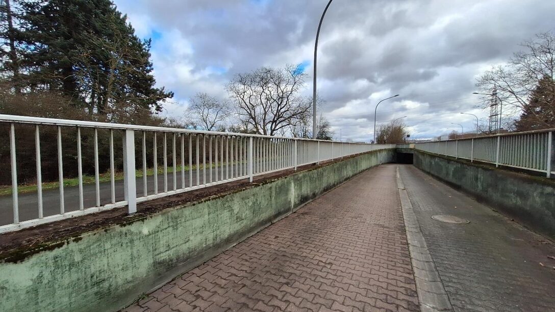 Ansicht der Unterführung an der Mainzer Straße in Rüsselsheim am Main