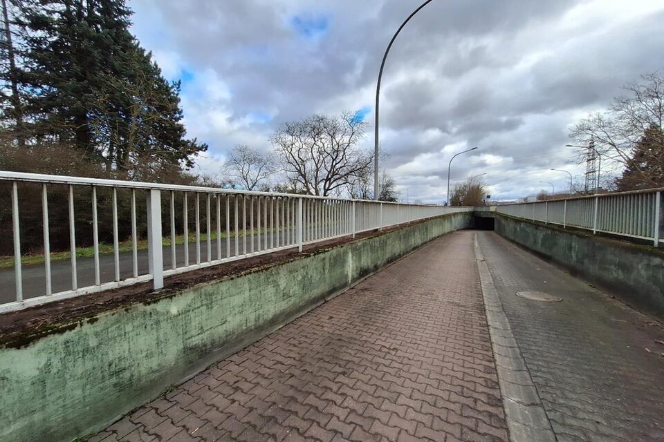 Ansicht der Unterführung an der Mainzer Straße in Rüsselsheim am Main