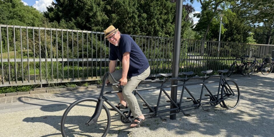 Thomas Marutschke auf dem Quintuplet vor dem Verna-Park.