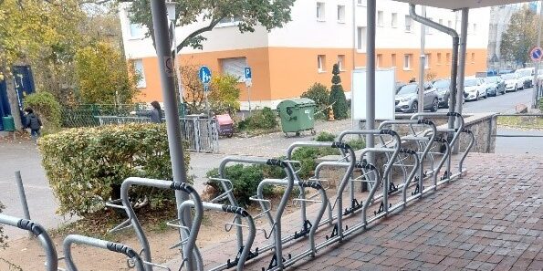 Fahrradabstellanlage an der Schillerschule.