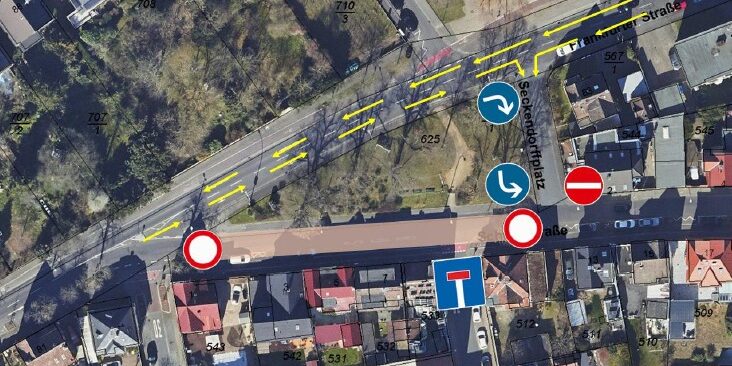 Umleitungsplan für den Individualverkehr