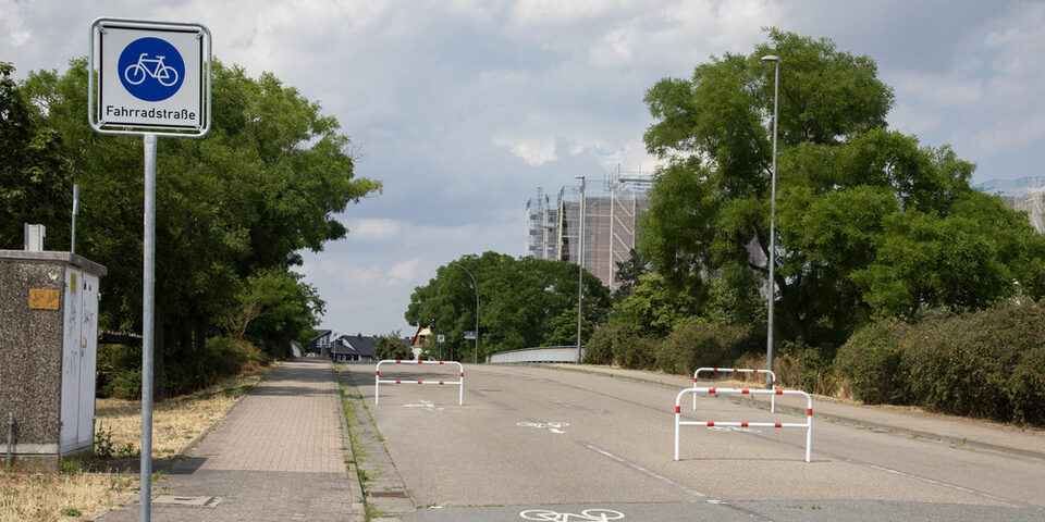 Radfahrstreifen auf der Kupferstraße
