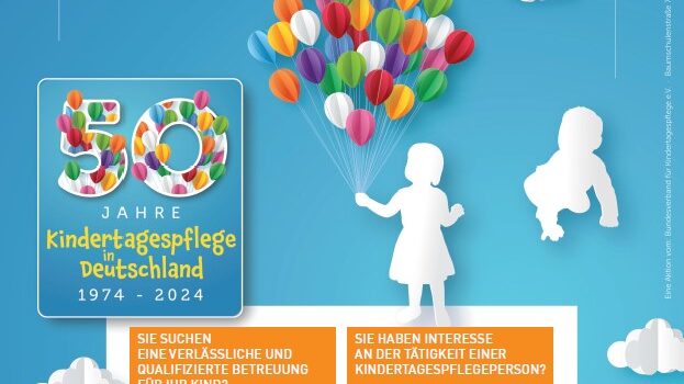Plakat zur deutschlandweiten Aktionswoche Kindertagespflege