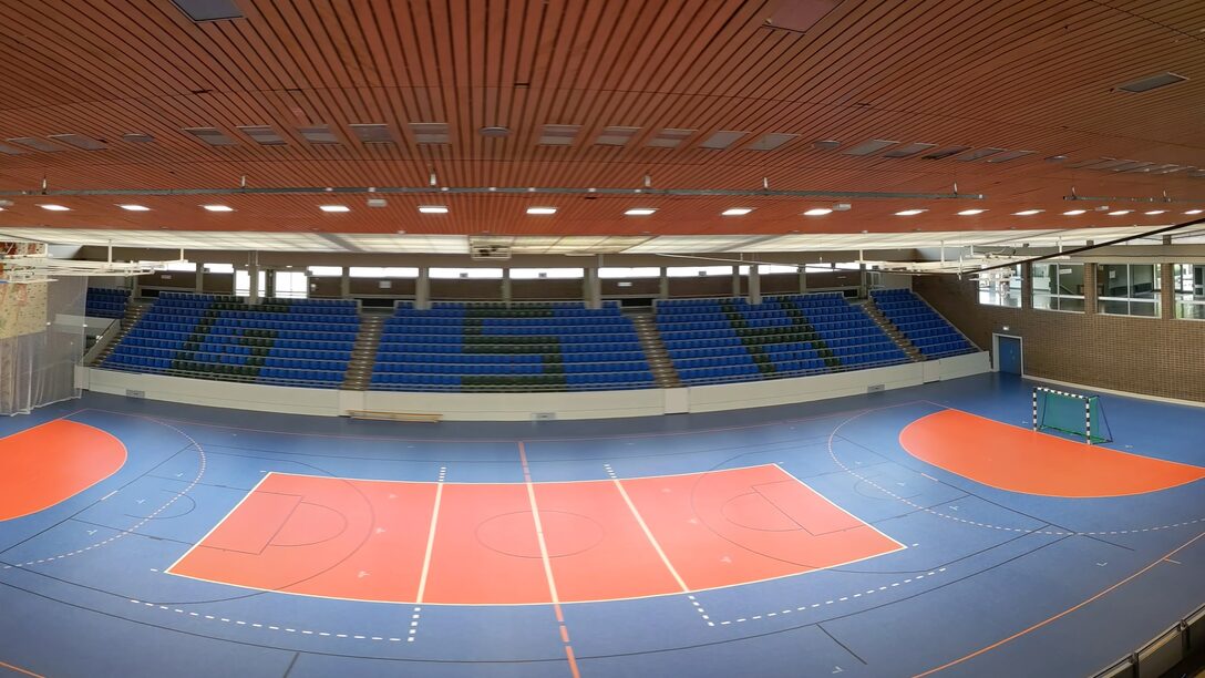 Die Großsporthalle in Rüsselsheim am Main