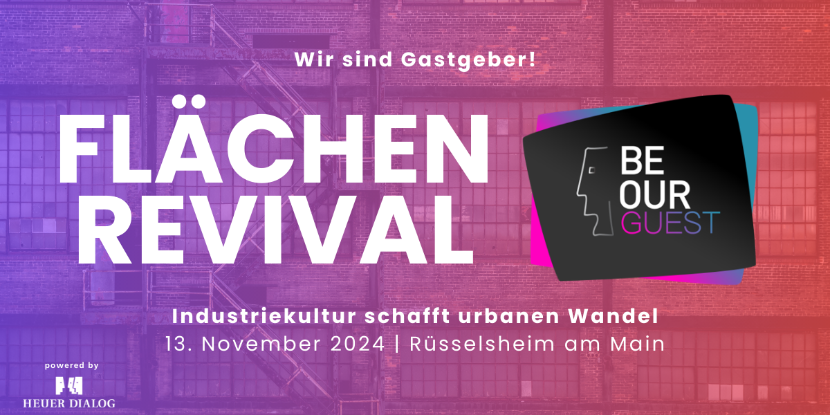 Einladungsplakat zur Veranstaltung "Be our guest - Flächenrevival"